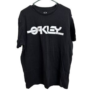 OAKLEY BLACK T-SHIRT W/ LOGO, MEN'S XL, REGULAR FIT VGC